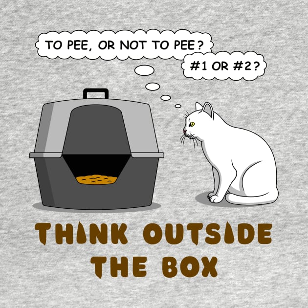Think Outside the Box Funny Tshirt With Cat, Geeky Tshirt Men, Cat Tshirt Funny, Tshirt Gift by Cat In Orbit ®
